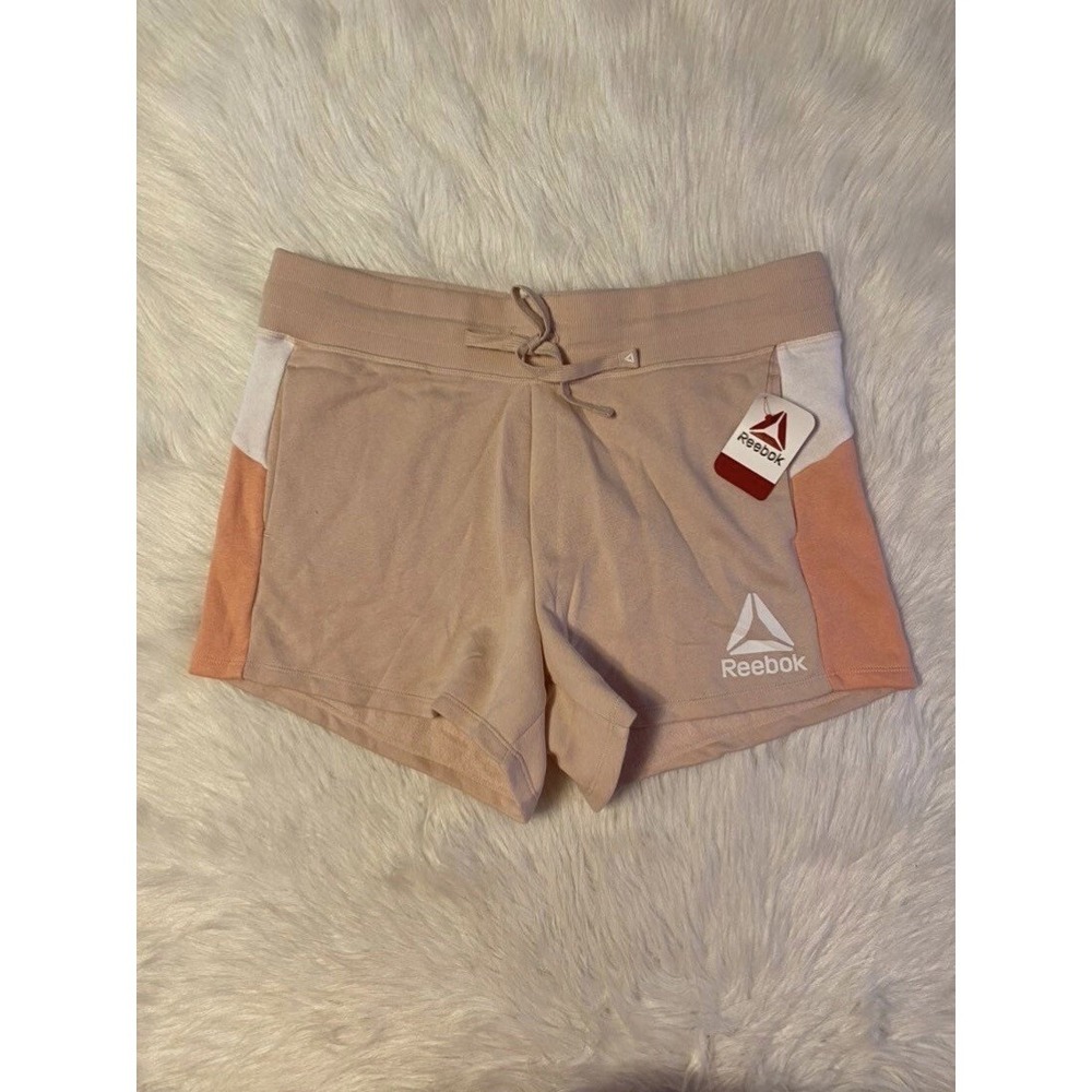 Reebok Shorts Womens Size‎ XL Pink White Relaxed Sweat Short